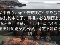 关于糖心vlog下载安装怎么突然就变成讨论中心了，真相未必在明面上，说它冷门没错，但作用一点也不小，这类讨论能反复出现，肯定不是没原因