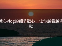 糖心vlog的细节戳心，让你越看越沉默