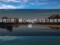 深夜回放：糖心vlog的深层次秘密揭秘