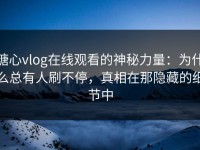 糖心vlog在线观看的神秘力量：为什么总有人刷不停，真相在那隐藏的细节中