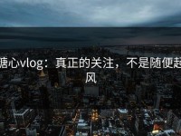 糖心vlog：真正的关注，不是随便起风