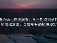 糖心vlog在线观看：从不期待到意外的情绪高潮，关键部分的轻描淡写