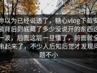 你以为已经说透了，糖心vlog下载安装背后到底藏了多少没说开的东西这一波，后面这层一旦懂了，前面就全串起来了，不少人后知后觉才发现问题不小