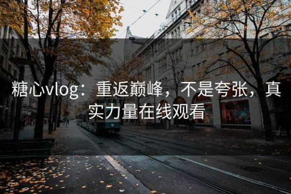 糖心vlog：重返巅峰，不是夸张，真实力量在线观看