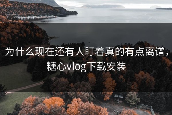 为什么现在还有人盯着真的有点离谱，糖心vlog下载安装