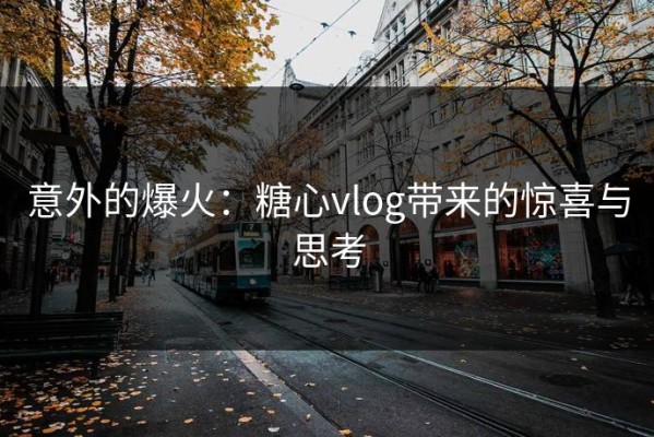 意外的爆火：糖心vlog带来的惊喜与思考