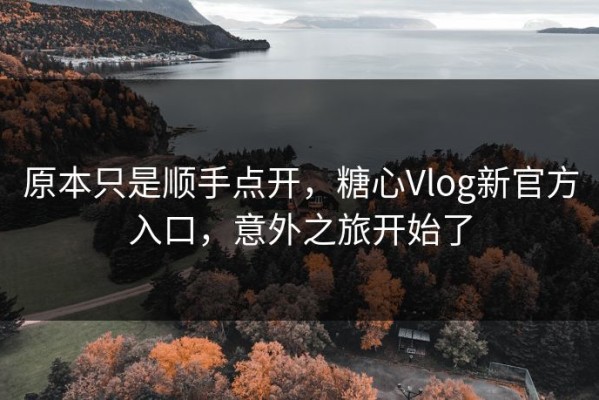 原本只是顺手点开，糖心Vlog新官方入口，意外之旅开始了