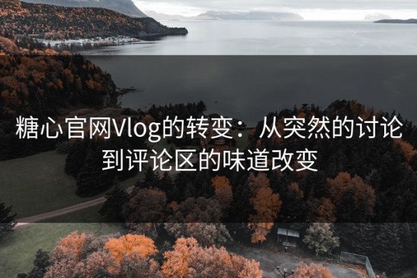糖心官网Vlog的转变：从突然的讨论到评论区的味道改变