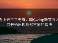 看上去平平无奇，糖心vlog新官方入口开始出现截然不同的看法