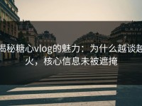 揭秘糖心vlog的魅力：为什么越谈越火，核心信息未被遮掩