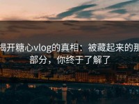 揭开糖心vlog的真相：被藏起来的那部分，你终于了解了