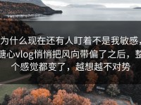 为什么现在还有人盯着不是我敏感，糖心vlog悄悄把风向带偏了之后，整个感觉都变了，越想越不对势