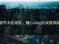 细节决定成败，糖心vlog的深度揭秘