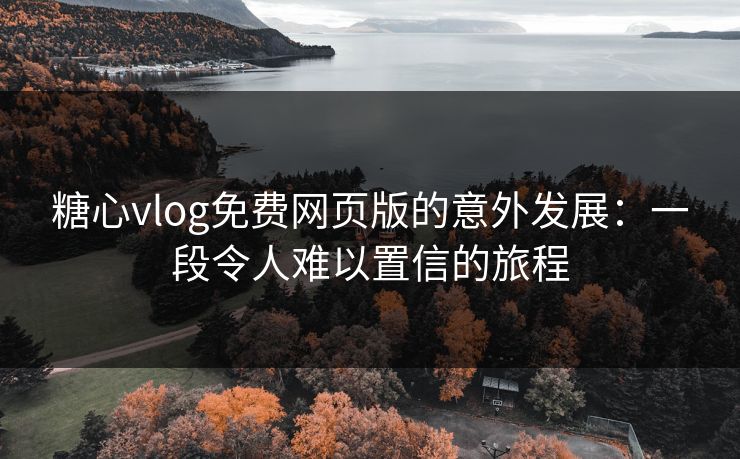 糖心vlog免费网页版的意外发展：一段令人难以置信的旅程