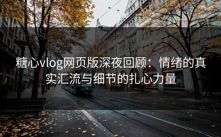 糖心vlog网页版深夜回顾：情绪的真实汇流与细节的扎心力量