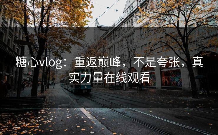 糖心vlog:重返巅峰,不是夸张,真实力量在线观看 糖心vlog:重返巅峰,不是夸张,真实力量在线观看