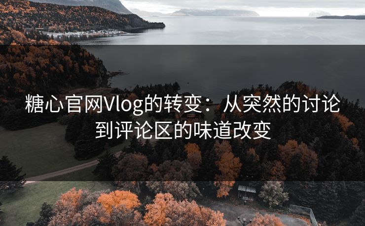 糖心官网Vlog的转变：从突然的讨论到评论区的味道改变